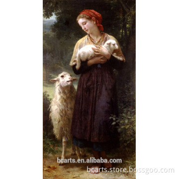 Woman with sheep famous art painting from B&C Arts